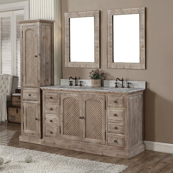 Bathroom vanities with online towel storage